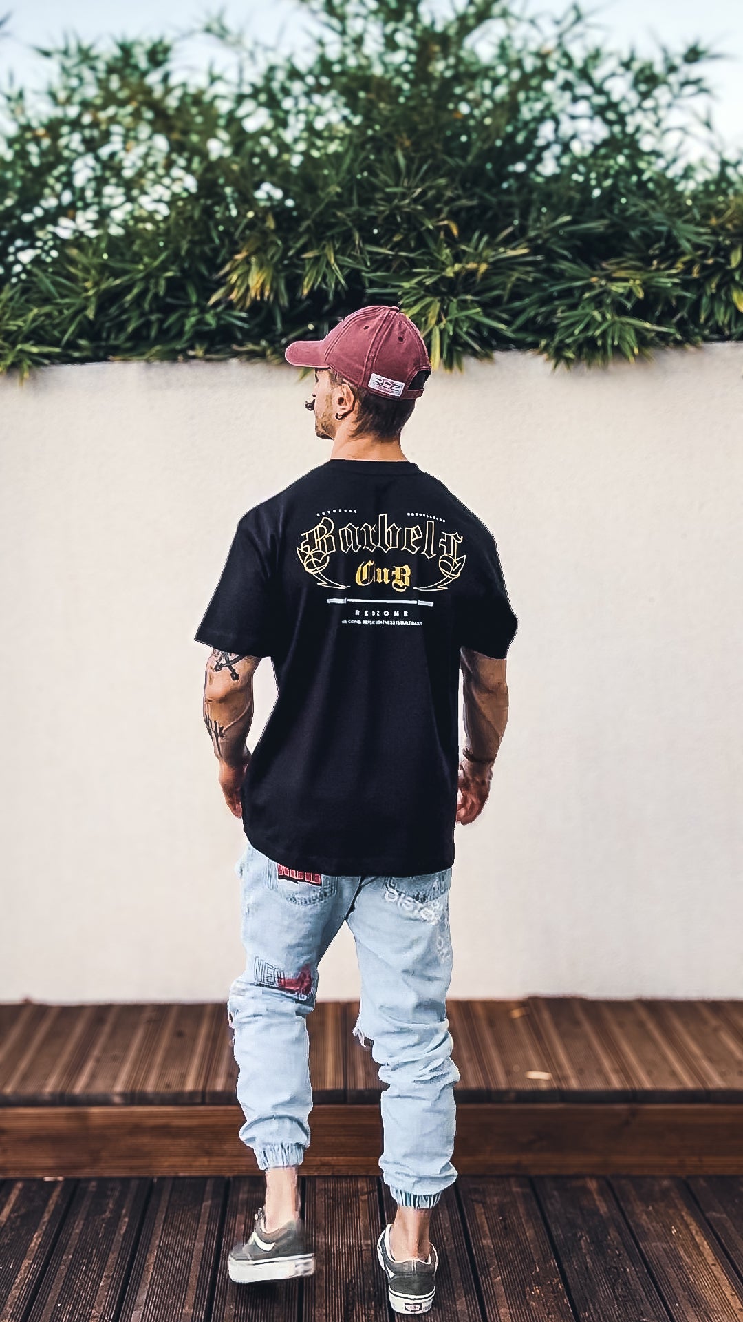 T-shirt Barbell club vintage