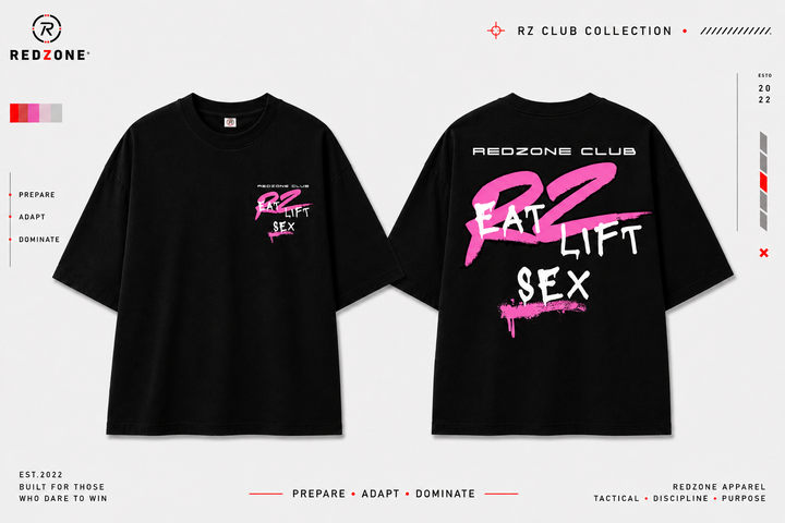 T-shirt Oversize Eat Lift Sex